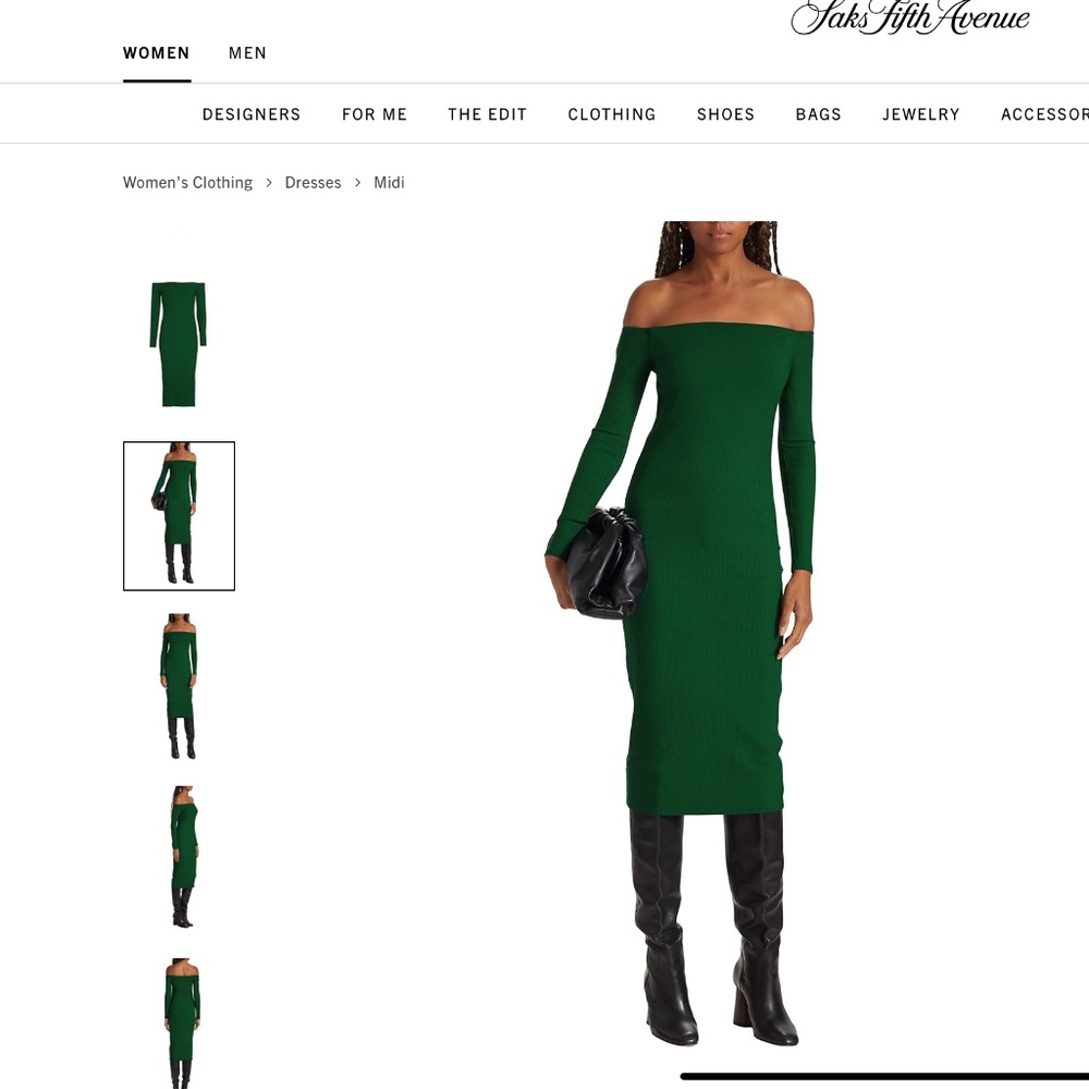 Enza Costa Ribbed Knit Midi Dress (NWT) - Picture 3 of 5